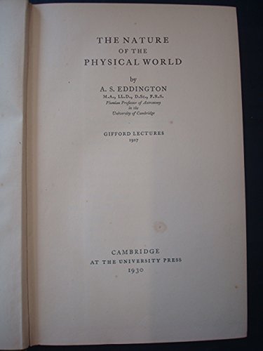 The Nature of the Physical World: The Gifford L... B000O6J17I Book Cover