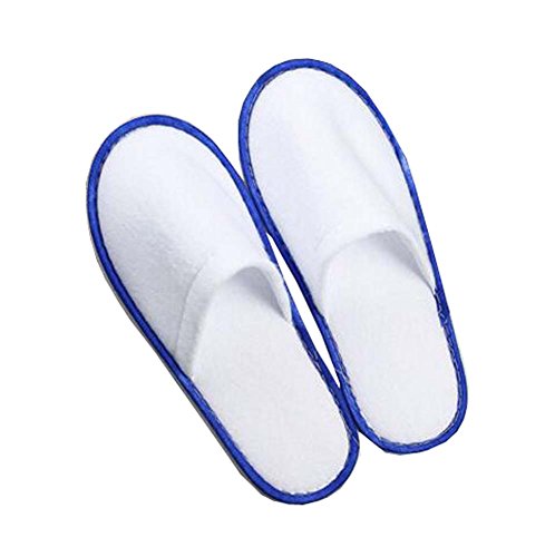 Black Temptation 5 Pairs of Unisex Closed Toe Spa Slippers Perfect for Home,Hotel,A