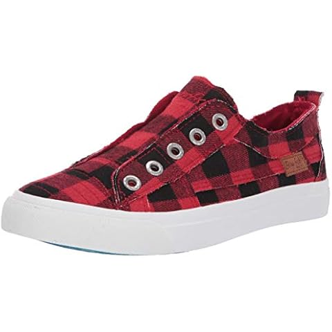 Blowfish Malibu Women's Play Sneaker, Red Buffalo Check Cover