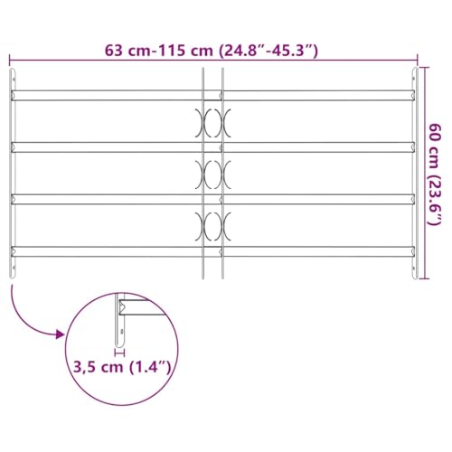 Evita intrusiones: Reja de Seguridad Ajustable 700-1050 mm y 4 barras 6