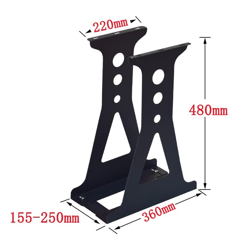 Salvaspazio Supporto CPU sotto scrivania - Supporto for Case Tower for PC da Tavolo - Larghezza Regolabile - Staffa for Appendere Case Host PC con Supporto CPU per Case(Bianco,480mm)