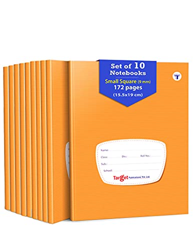 WOODSNIPE Small Square Ruled Notebooks | Square 9 mm | 176 Pages Jumbo Size | Hard Brown Cover | 15.5 cm x 19 cm Approx | Maths Exercise Small Grid Notebooks | Pack of 10 Books | GSM 60 (ws9128) WOODSNIPE Small Square Ruled Notebooks | Square 9 mm | 176 Pages Jumbo Size | Hard Brown Cover | 15.5 cm x 19 cm Approx | Maths Exercise Small Grid Notebooks | Pack of 10 Books | GSM 60 (ws9128)