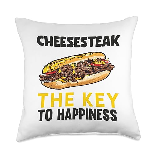Philly Cheesesteak Sandwich Philadelphia Pennsylvania Food Throw Pillow