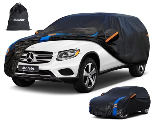 Image of Custom Fit SUV Car Cover for Mercedes Benz GLC300 GLC350e GLC43 63 (2016-2026), Upgraded Waterproof All Weather Outdoor Cover with Driver Door Zipper & Mirror Pockets, UV /Snow /Dust Protection