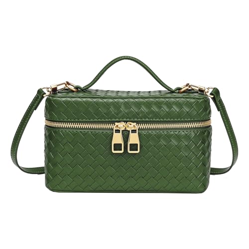 Image of Trendy Shoulder Bags for Women Mini L19 Square Box Satchel Bag Cute PU Leather Crossbody Purse with Adjustable Strap