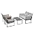 Patiorama 4 Piece Patio Furniture Set, Outdoor Wicker Bistro Set, All-Weather Black PE Rattan Conversation Set w/Coffee Table, Loveseat, Wood-like Armrest, Cushions for Garden Balcony Deck, Light Grey