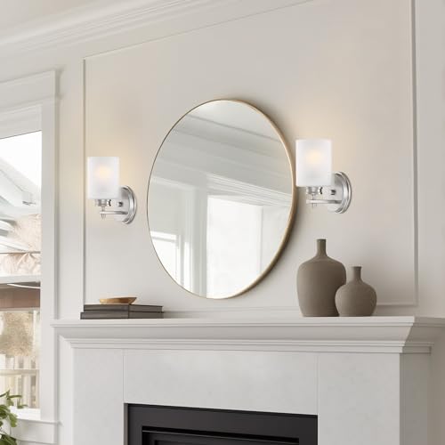 Image of Kira Home Phoebe 8 inch Modern Industrial Wall Sconce for Bathroom Vanity