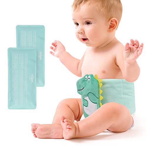 Hilph Bolsa de Gel Frio y Calor Envoltura para Bebés Cólicos, Gases y Malestar Estomacal Alivio, Los niños pequeños calientan el cinturón del vientre Terapia de calor, Alivio Natural del Dolor