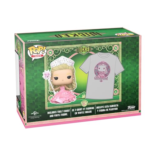 Funko Pop&Tee: Wicked - Glinda - L - T-Shirt - Clothes with Collectable Vinyl Figure - Gift Idea - Toys and Short Sleeve Top for Adults Unisex Men and Women - Official Merchandise - Movies Fans3