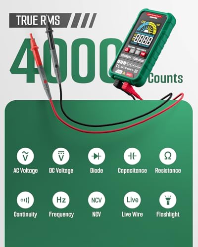 Tesmen TSM-522S Digital Multimeter, Trms 4000 Counts Voltage Tester thumb #1