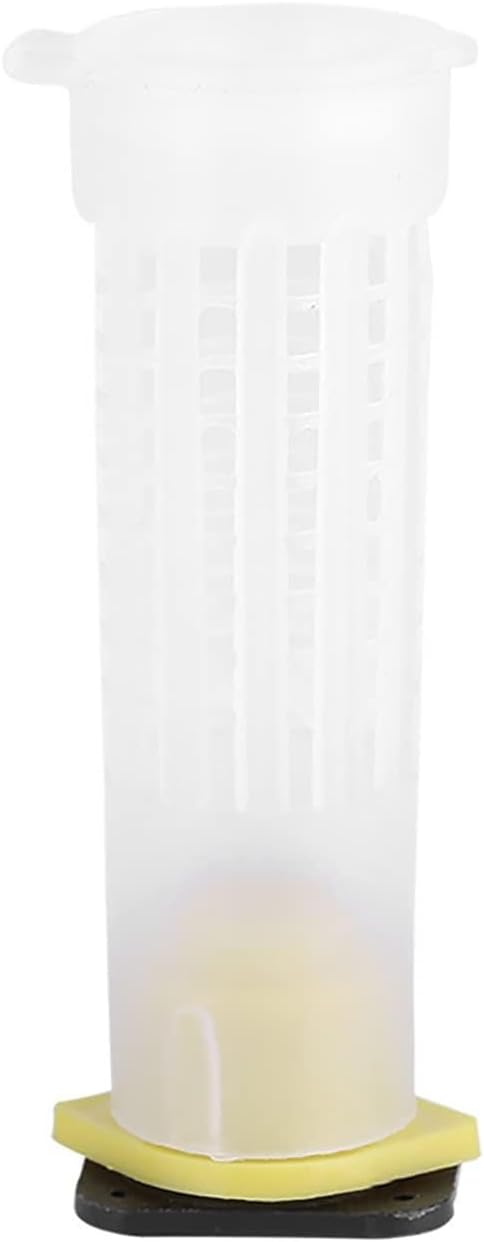 Hyuduo 50 PCS Beekeeping Queen Rearing Cups Kit Beekeeper Tool for Honeybee Colony Management Includes Roller Cage Queen Cell Cups for Beehive Maintenance