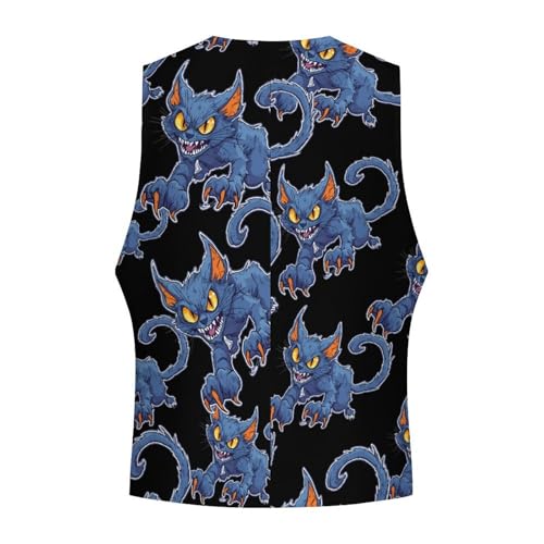 Claw Cat Casual Suit Vest for Men Formal Business Dress Regular Fit Waistcoat Tuxedo4
