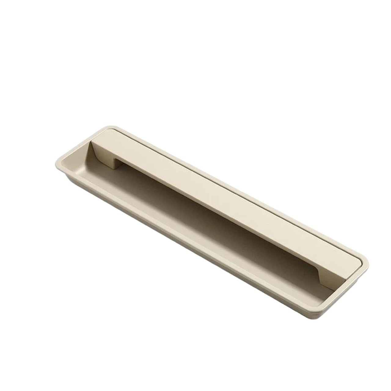 Mohuied Beige 195Mm Recessed Handle Modern Sliding Door Concealed Handle Slotted Embedded Buckle Furniture Handles Wardrobe Push Pull Hidden(Beige 195Mm)