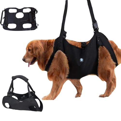 LIU&LIU Dog Lift Harness,Pet Carry Support Sling,for Injuries,Old,Disabled,Joint Arthritis,Black,XXL