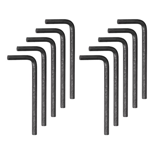 QUARKZMAN 10uds Hexagonal Inglesa Llave 5mm Métrica CR-V L Forma Hexagonal Cabeza Reparación Herramienta