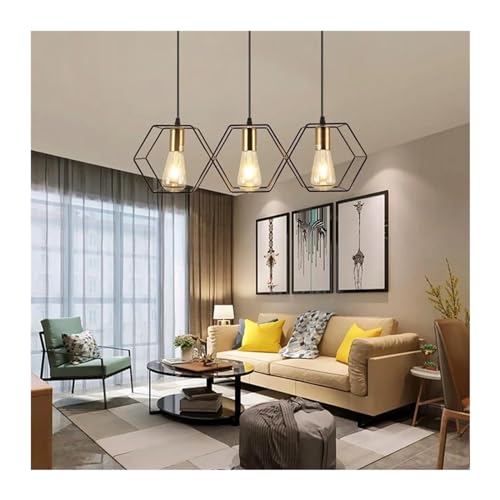 Lustre à têtes multiples à câble de suspension réglable pour chambre - 4