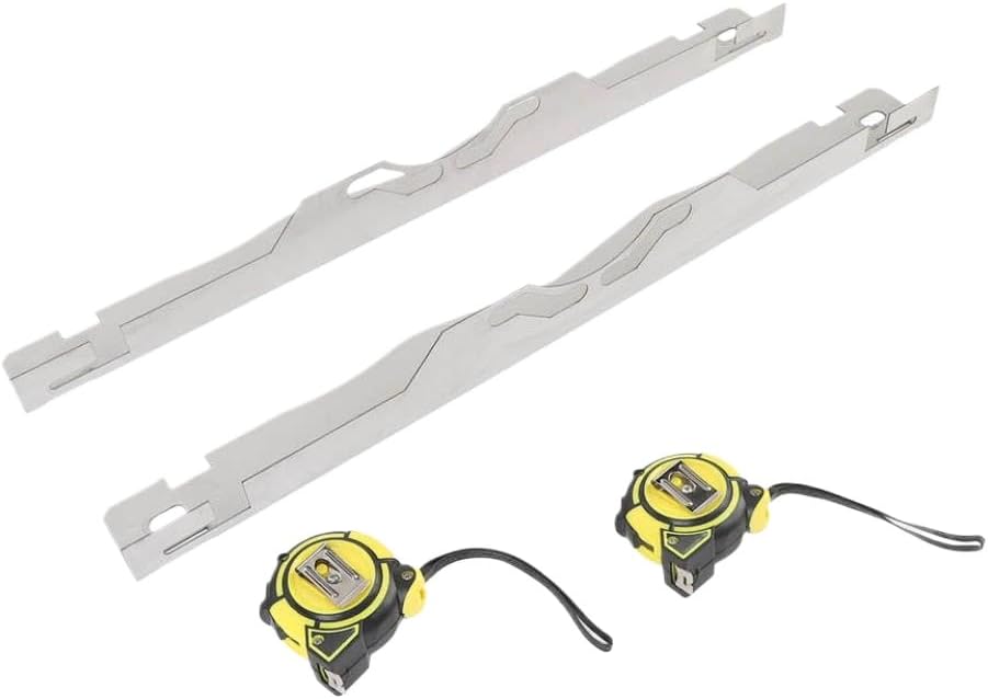 Car Front End Alignment Tool Wheel Alignment Tool Plate Stainless Steel with 3 Meters Tape Measure Compatible with Cars Sedans SUVs