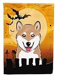 Caroline's Treasures BB1783GF Halloween Shiba Inu Flag Garden Size, Small, Multicolor