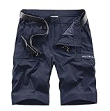Men's Workout Lesuire Multi Pockets Cargo Solid Classic-Fit Light Weight Shorts 30 32 34 36 38