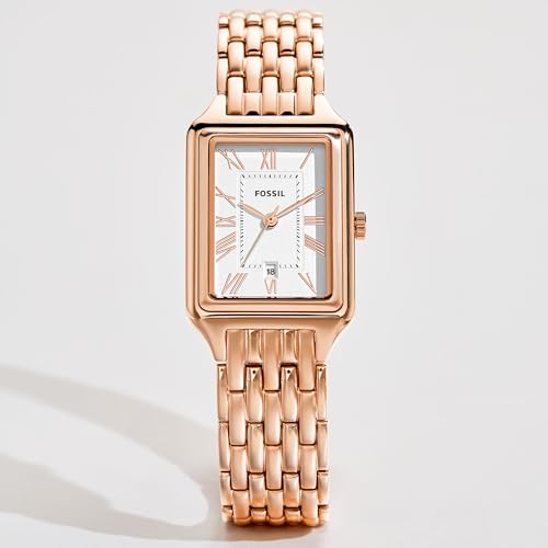 Fossil Orologio Raquel Per Donna, Movimento Al Quarzo A Tre Lancette Con Cinturino In Acciaio Inossidabile - 5