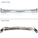 HECASA Front Bumper Face Bar W/O Molding Holes Compatible with 1998-2004 Chevrolet S10 1998-2005 Blazer Replacement For GM1002368 15094048 Steel Chrome