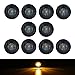10 Pcs TMH 3/4" Inch Mount SMOKED LENS Amber LED Clearance Markers, side marker lights, led marker lights, led side marker lights, led trailer marker lights, trailer marker light