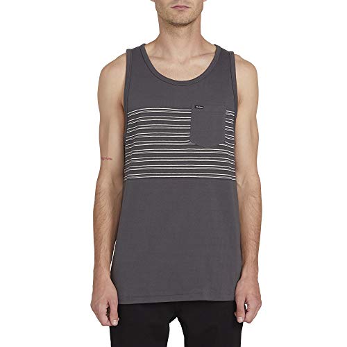Volcom Men's Forzee Knit Tank Top Shirt, Dark Charcoal, Small