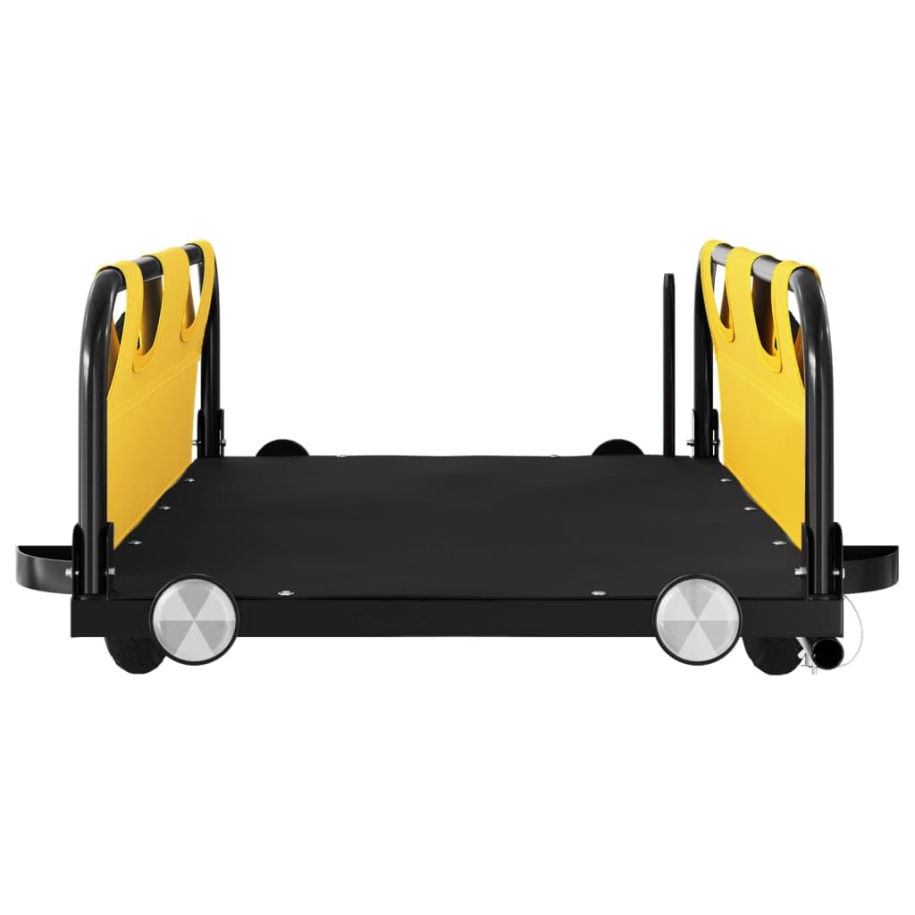Remorque de vélo orange en tissu Oxford et fer revêtu par pulvérisation, pliable avec embrayage, sécurité et protection pour le transport de bagages, enfant, chien, idéale pour la ville, les