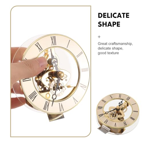 Insert d'Horloge Squelette Doré 80mm pour Remplacer un Mécanisme Cassé