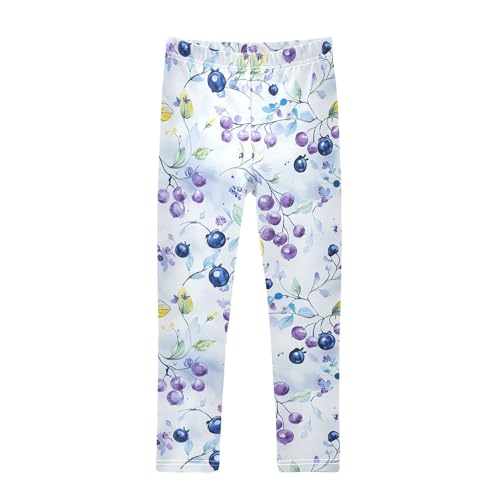 JUNZAN Toddler Girl Leggings Saskatoon Berry Silver 7-8T