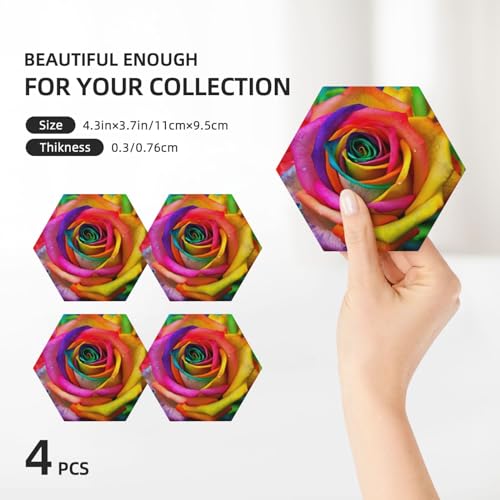 Dessous de verre en céramique absorbant lot de 4 pour table basse