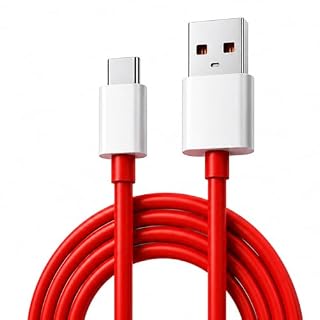 SB 80W SuperVOOC Fast Charging Cable USB A to Type C | 7.3A Rapid Charge Data Cable | Compatible with OnePlus, OPPO, Realme & SuperVOOC Devices | High Speed Sync | Durable Charging Cable | 1 Meter