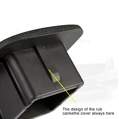 QODOLSI Pack-1 Trailer Hitch Cover Tube Plug, 2 Inches Heavy Duty Trailer Hitch Tube Cover, Trailer Hook Dust Plug Square Mouth Protection Cover (Black)