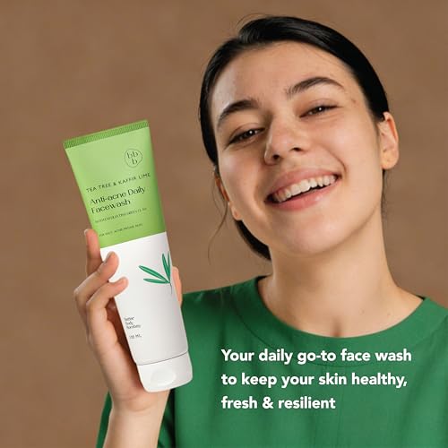 Image of Tea Tree & Kaffir Lime | Daily Facewash for Acne Prone 100 ml | Anti Acne Face Cleanser | Oily Skin and Pimple | Acne Free Skin (Pack of 2, 100ml each)