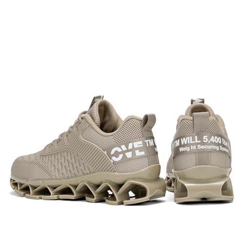 Image of Vooncosir Men's Fashion Sneakers Breathable Mesh Running Shoes Blade Non Slip Soft Sole Casual Athletic Walking Shoes