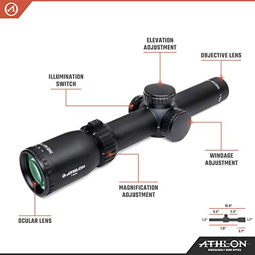 Athlon Optics Midas BTR GEN2 1-6x24 Riflescope - ATSR4 SFP IR MOA, Black - image 2
