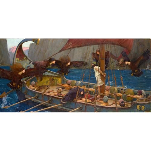Affiche Ulysse et les Sirènes Waterhouse 101x152cm poster enroulé pour décoration murale