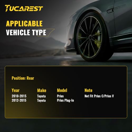 TUCAREST 512505 x2 (Pair) Rear Wheel Bearing and Hub Assembly Compatible with 2010-2015 to-yota Prius (Exclude Prius C and Prius V Models) 2012-2015 Prius Plug-in [5 Lug W/ABS] by TUCAREST - Used condition - Image 2