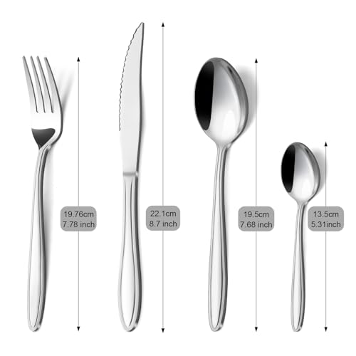 Couverts de table avec couteau fourchette cuillère en acier inoxydable - 3