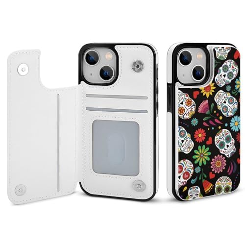 iPhone16ProMax用ケース カバー 手帳型 メキシコ 頭蓋骨 スカル アイフォン16ProMax用 カード収納 横置きスタンド機能 全面保護 Case