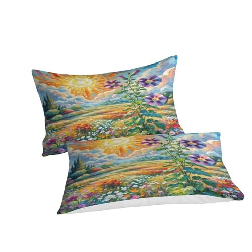 Housse de couette 140x200 anti-glissement parure de lit microfibre facile à laver - 3