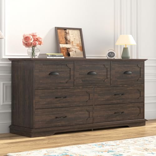 chartustriable 55' Farmhouse 7 Drawers Dresser Chests for Bedroom...