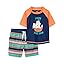 Navy Orange Ships/White Stripe