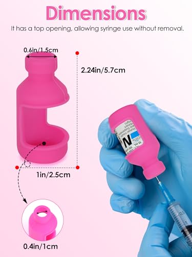 Image of YOUSHARES Insulin Vial Cover Insulin Bottle Protector - Silicone Protective Case for 10ml Short Insulin Vials, Durable Vial Case, Soft and Flexible Diabetes Vial Care