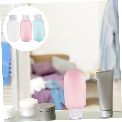Beaupretty 3 Peças Garrafa De Líquido De Silicone Garrafa Descartável Recipientes De Creme Recipient