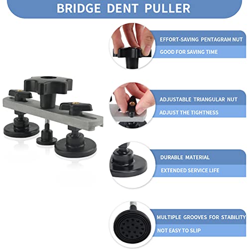 97Pcs Dent Puller Kit, Paintless Auto Body Dent Repair Kit With Golden Lifter, Slide Hammer T-Bar Dent Puller, Bridge Puller, Suction Cup And Glue Gun For Car Dent Remove Auto Body Dent Removal Kit #TOP5