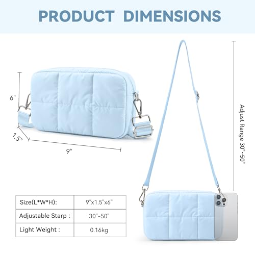 KALIDI FANCY FOREST Crossbody Bags for Women Crossbody Purse with Strap Lightweight Puffer quilted Shoulder Bag for Travel2