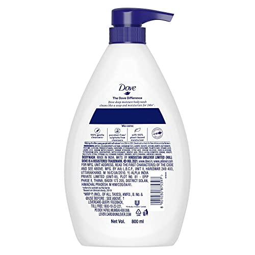 Image of Dove Gentle Exfoliating Nourishing Body Wash 800 Ml & Deeply Nourishing Body Wash 800 Ml