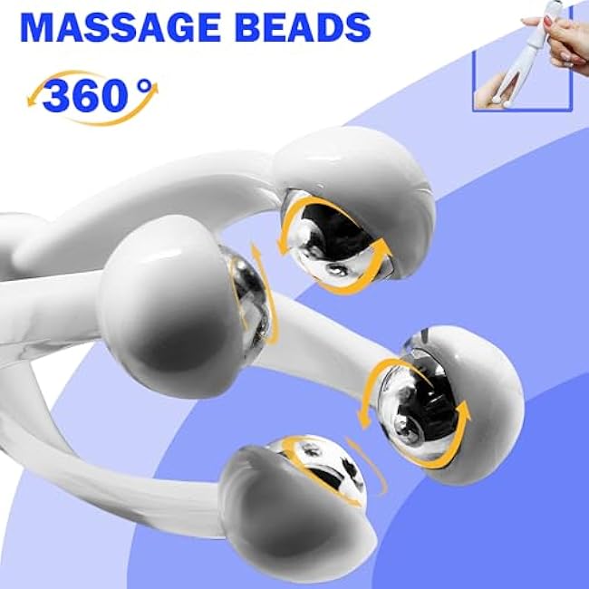 Hand Grip Strengthener Exercise Set, 3pcs Hand Therapy Kit with Squeeze Balls for Hand Therapy, Finger Roller Massage Tool,Finger Resistance Bands,White & Orange, Silicone