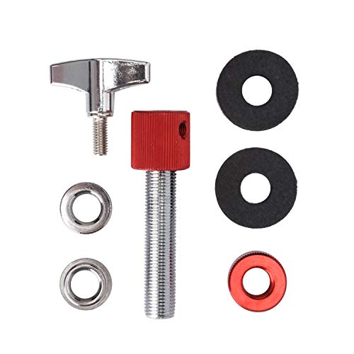 Facmogu Standard Hi-Hat Clutch, Fit For 7Mm Rod, Aluminum Alloy Hi Hat Clutch Hi-Hat Stand Post Jazz Drum Clutch For Hi Hat Drop Clutch Cymbal Jazz Drum Parts Accessories - Red #TOP5